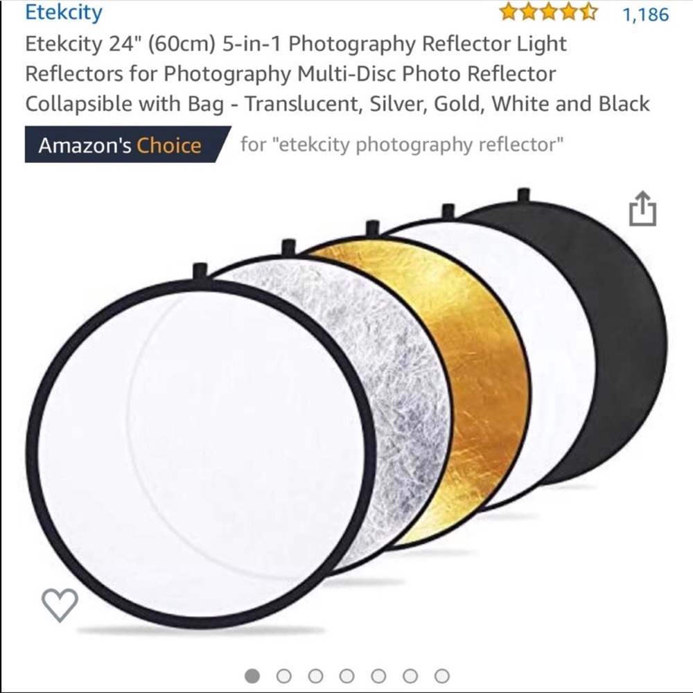 NWT portable  photography reflectors & carry case